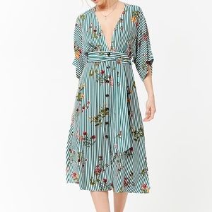 Striped floral dress